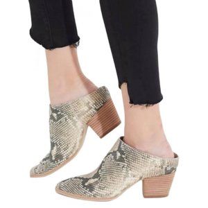 Dolce Vita Raven snakeskin mules Size 8